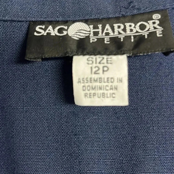 Imperfect vintage blazer women’s size 12p Sag Harbor lightweight blazer pockets - Picture 7 of 10